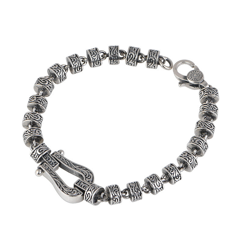 KarmaRipple's Tang Dynasty Flower Design Bronze Fortune Buckle Bracelet p9