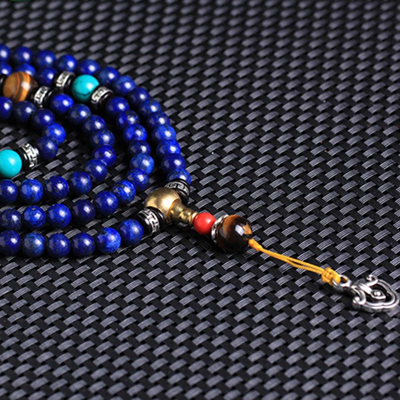 KarmaRipple's 108 Beadwork Lazurite Positive Bracelet Mala p4