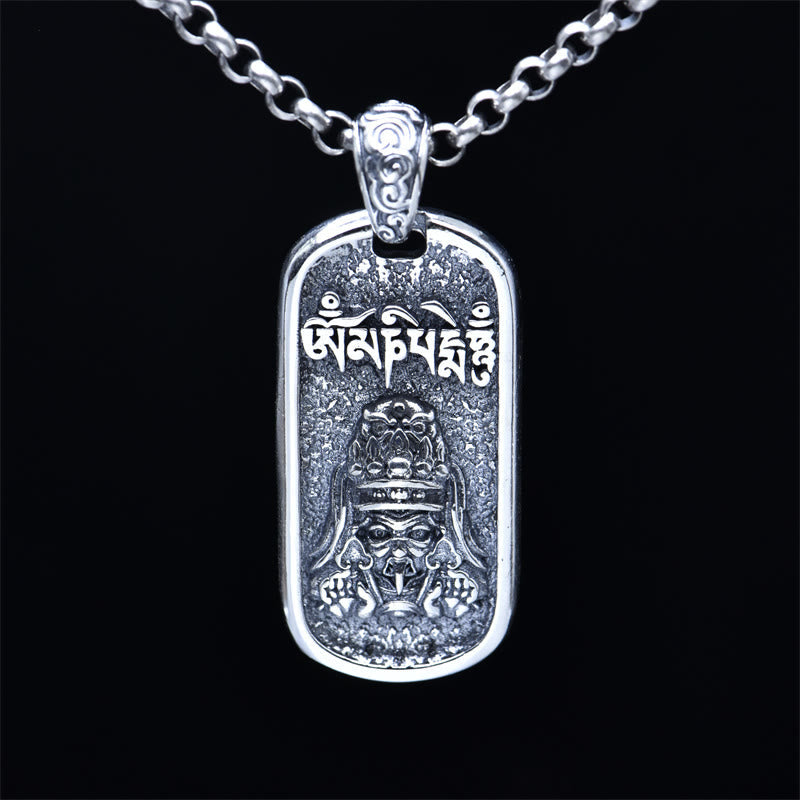 KarmaRipple's 925 Sterling Silver Zakiram Goddess of Wealth Om Mani Padme Hum Peace Pendant Necklace p3