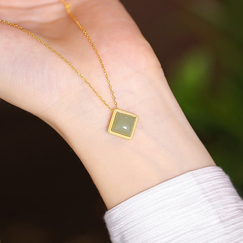 KarmaRipple's 925 Sterling Silver Authentic Hetian Jade Cyan Jade Fortune Laughing Buddha Butterfly Pendant Necklace p12