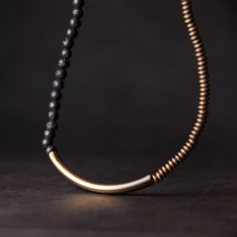 KarmaRipple's Vintage Lava Rock Bronze Support Bracelet p10