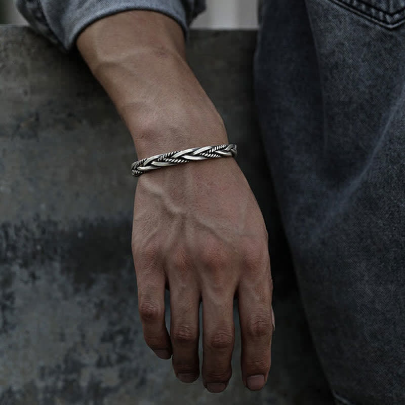 KarmaRipple's Viking Style Twisted Woven Pattern Bronze Balance Bracelet p10