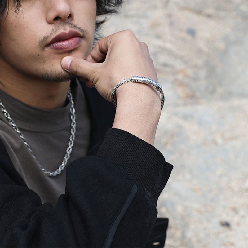 KarmaRipple's Tibet Om Mani Padme Hum Engraved Focus Cuff Bracelet Bangle p8