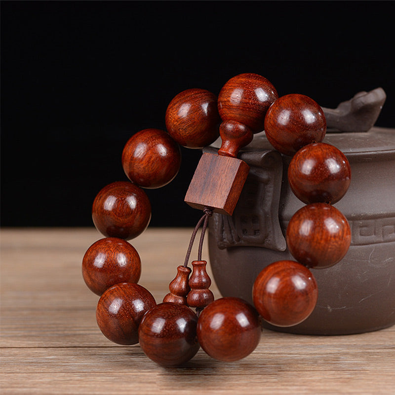 KarmaRipple's Tibetan Small Leaf Red Sandalwood Relaxation Bracelet p6