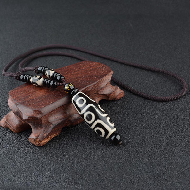 KarmaRipple's Nine-Eye Dzi Bead Wealth Protection Pendant p1