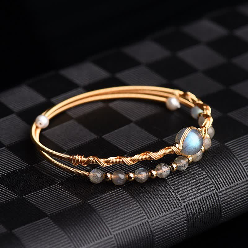KarmaRipple's Moonstone Balancing Love Bracelet Bangle p7