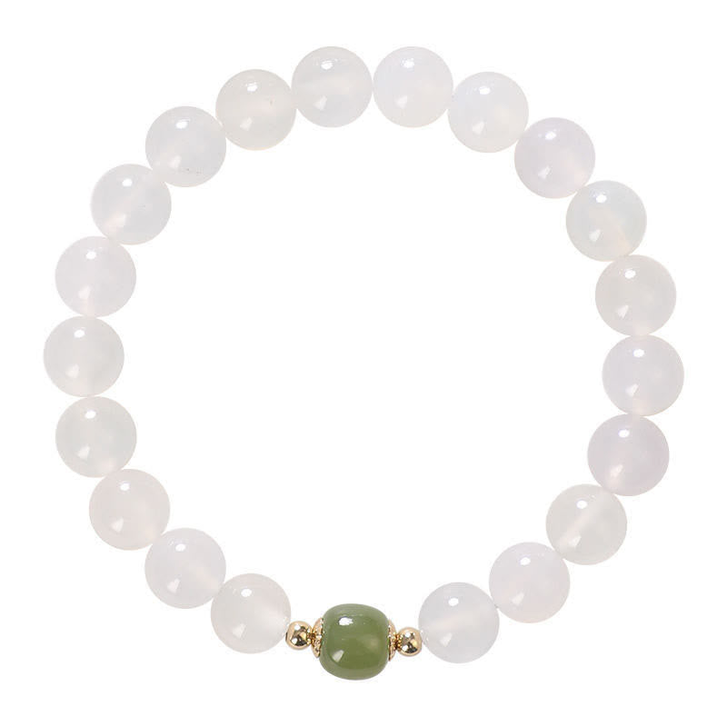 KarmaRipple's Authentic Ivory Agate Jade Fortune Bracelet p4