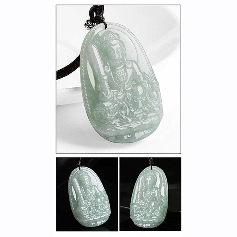 KarmaRipple's Chinese Zodiac Natal Buddha Jade Wealth Prosperity Pendant Necklace p13
