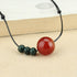 Red Agate&Green Bodhi Seed