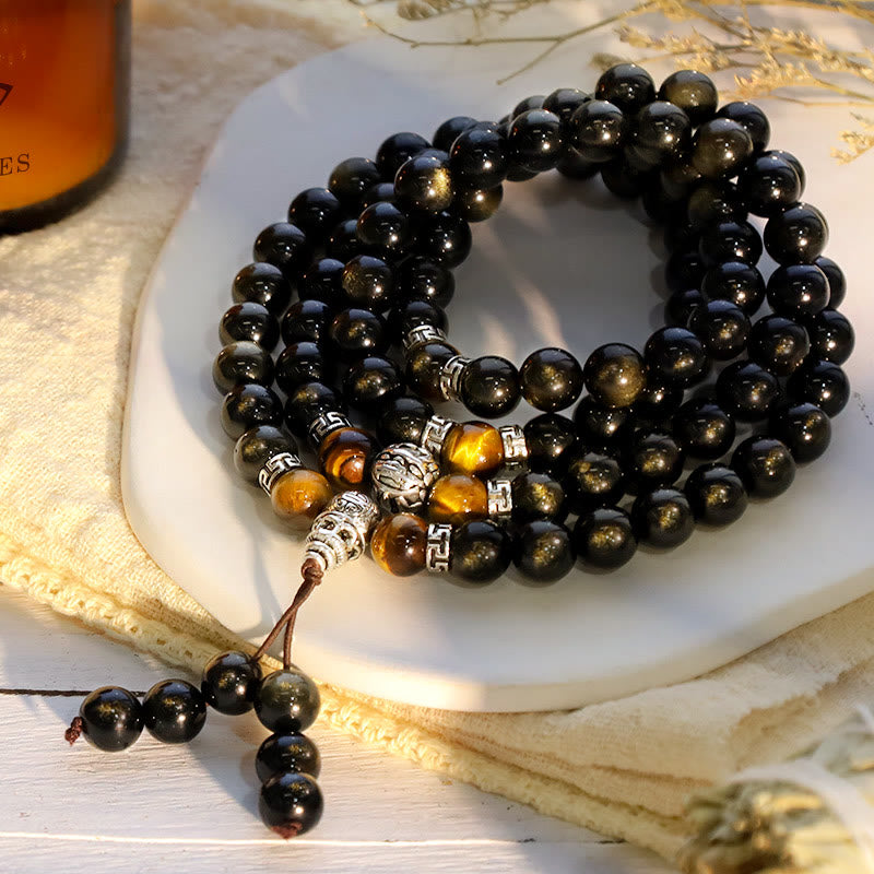 KarmaRipple's Golden Obsidian Energy Bracelet Pendant p13