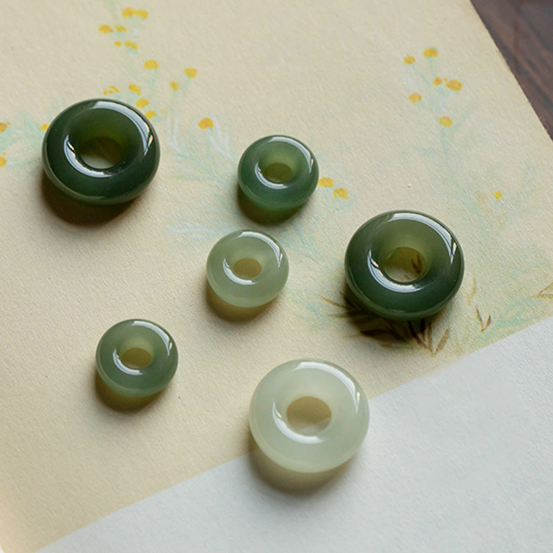 KarmaRipple's Authentic Round Jade Peace Buckle Fortune Abundance Pendant Necklace p24