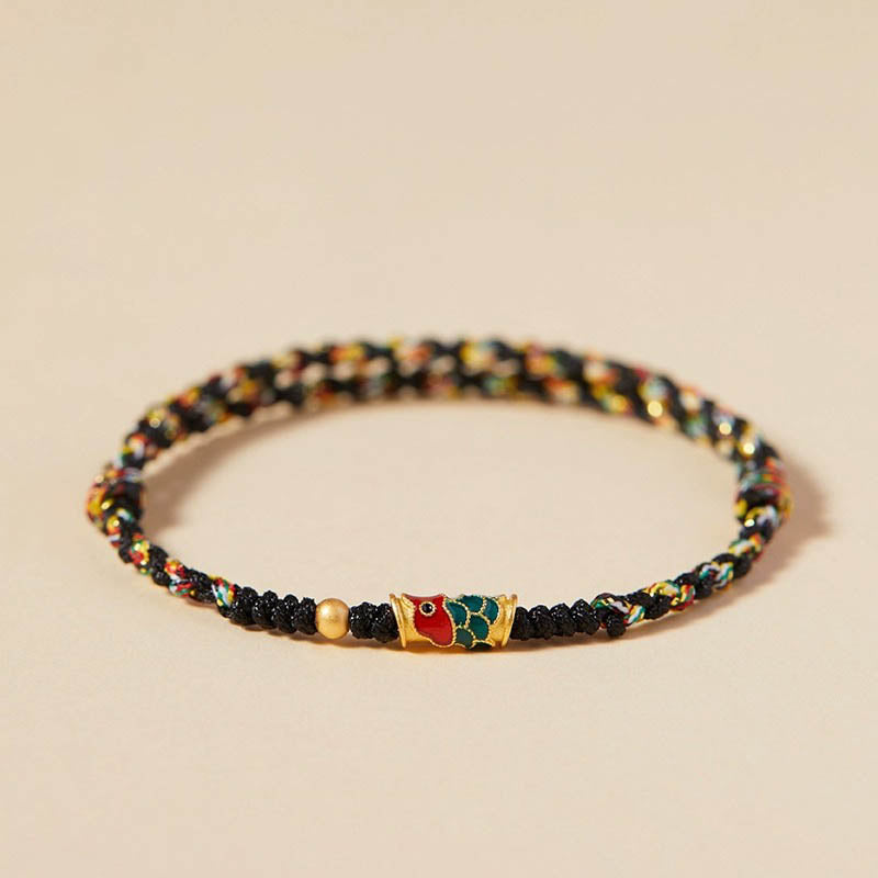 KarmaRipple's Handcrafted Koi Fish Wealth Prosperity Woven Rope Bracelet p3