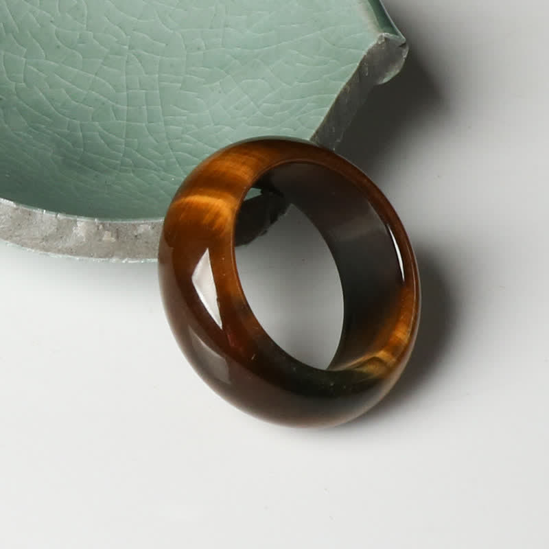 KarmaRipple's Tiger Eye Stone Strength Protection Ring p12
