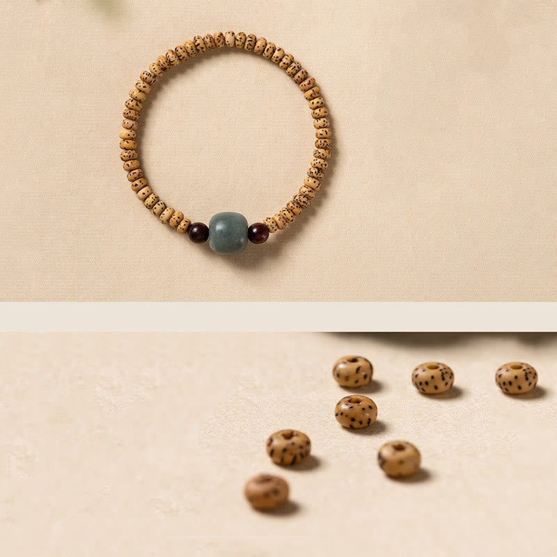 KarmaRipple's Bodhi Seed Small Leaf Red Sandalwood Wisdom Bracelet p12