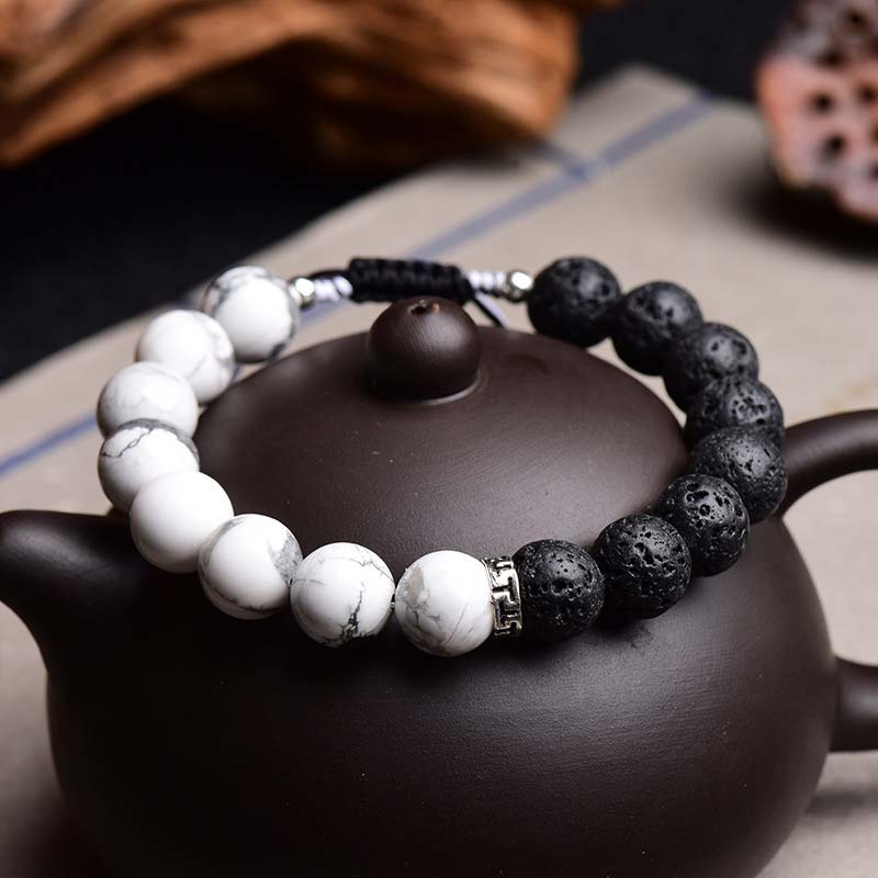 KarmaRipple's Yin Yang Lava Stone Protection Bracelet p10