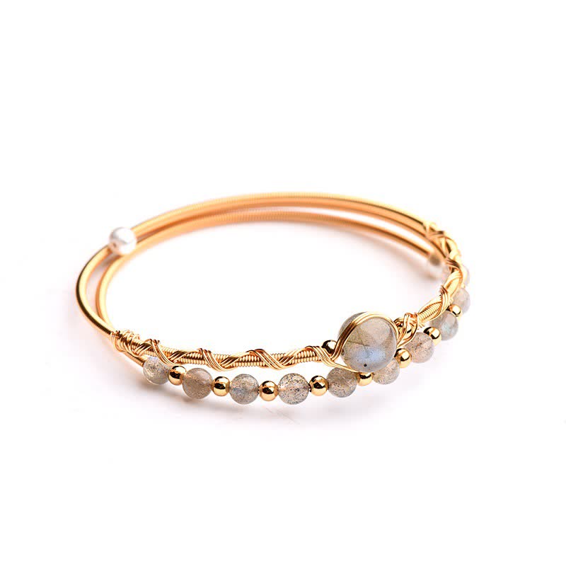 KarmaRipple's Moonstone Balancing Love Bracelet Bangle p5