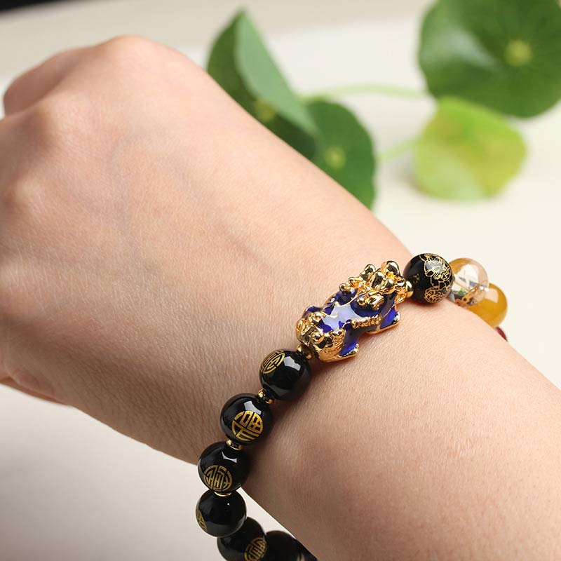 KarmaRipple's Color-Changing Pixiu Obsidian Fortune Bracelet p5