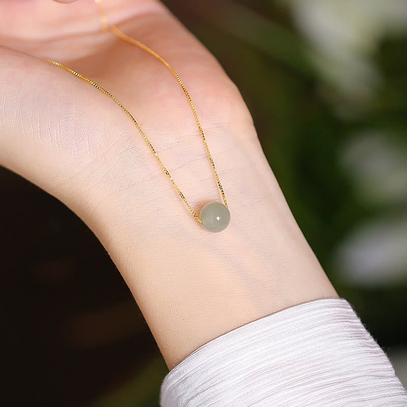 KarmaRipple's 925 Sterling Silver Authentic Hetian Jade Cyan Jade Fortune Laughing Buddha Butterfly Pendant Necklace p57