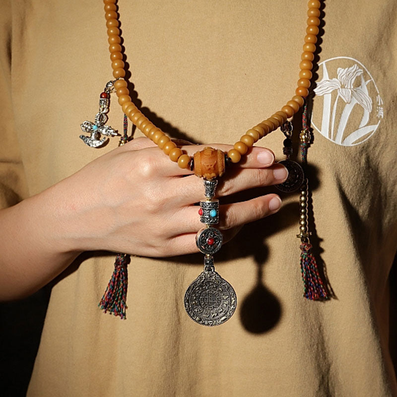 KarmaRipple's Tibet 108 Mala Beadwork Bodhi Seed Bagua Vajra Wealth Bracelet p3