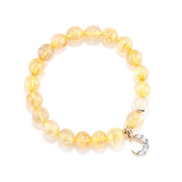 KarmaRipple's Citrine Fortune Protection Moon Talisman Bracelet