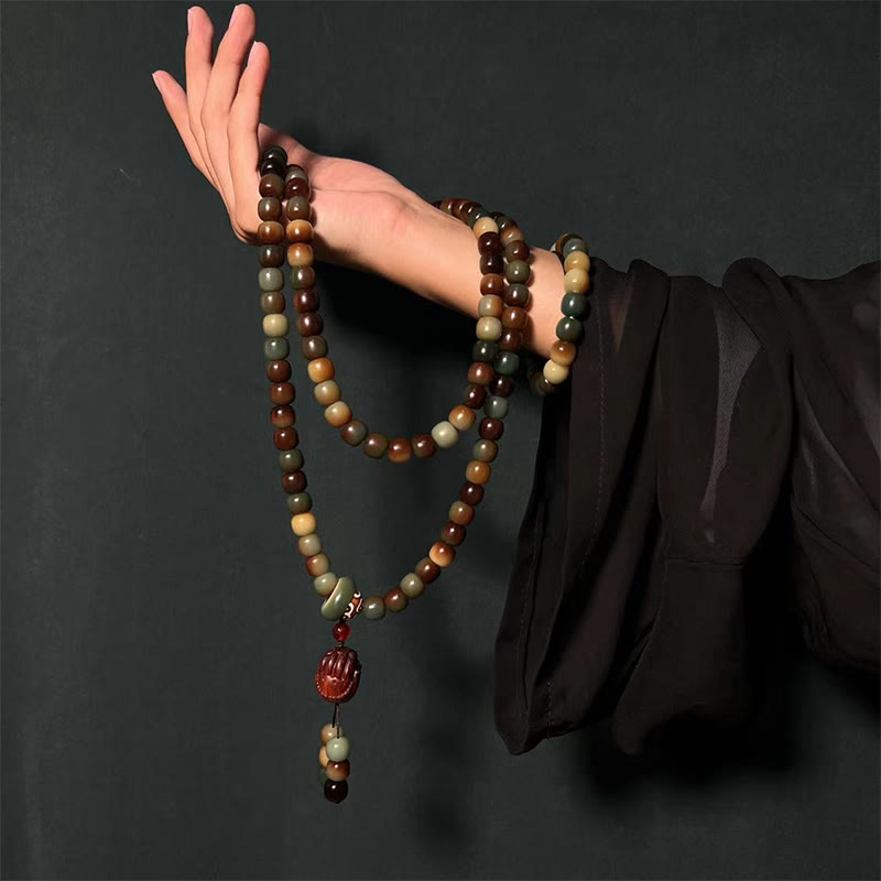 KarmaRipple's 108 Mala Beadwork Bodhi Seed Peace Wisdom Bracelet Wrist Mala Pocket Mala p7