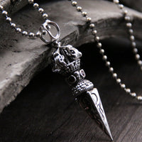 KarmaRipple's 925 Sterling Silver Vajra Spiritual Power Pendant Necklace