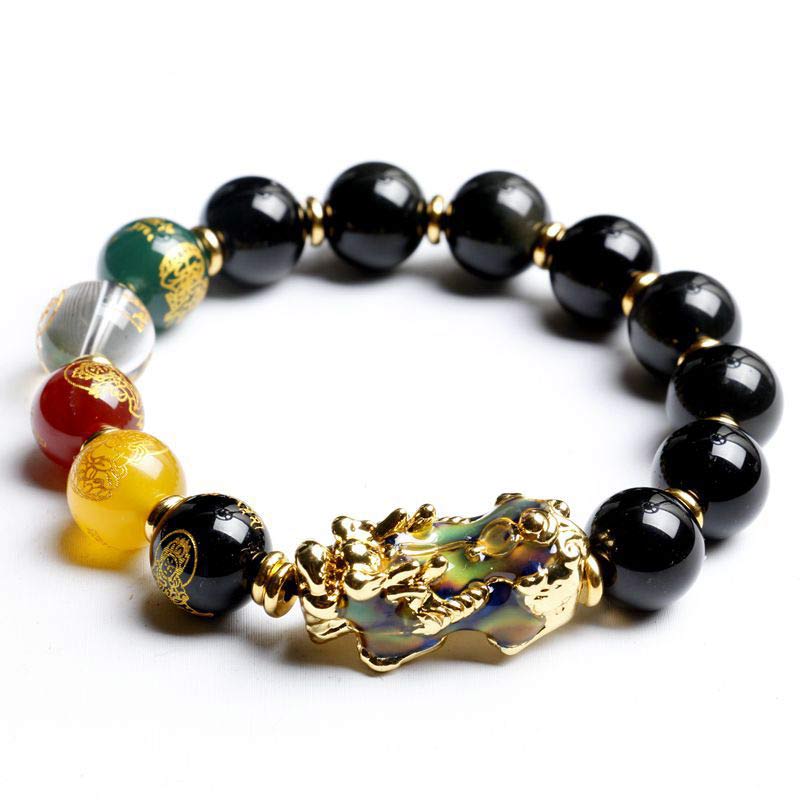 KarmaRipple's Color-Changing Pixiu Obsidian Wealth Bracelet p1