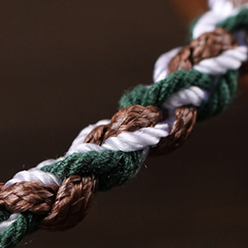 KarmaRipple's Handmade Tibetan Silver 925 Sterling Silver Zakiram Goddess of Wealth Camel Bone Protection Woven Bracelet p10