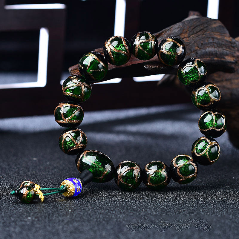 KarmaRipple's Tibetan Dragon Vein Agate Balancing Bracelet p6